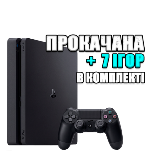 PlayStation 4 SLIM 500 GB БУ + 7 ігор #779